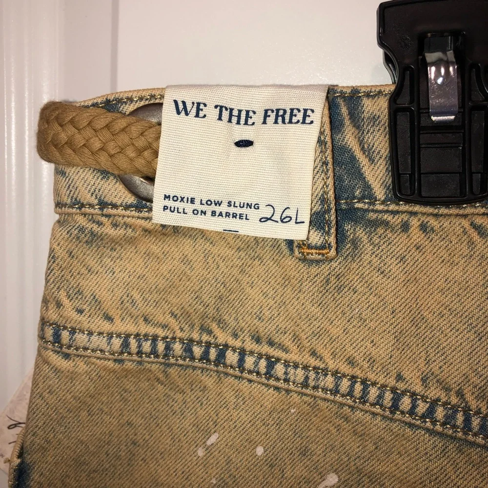 We The Free by Free People Moxie Low Slung Cowboy Barrel Relaxed Jeans 26L 26 L - Picture 9 of 10